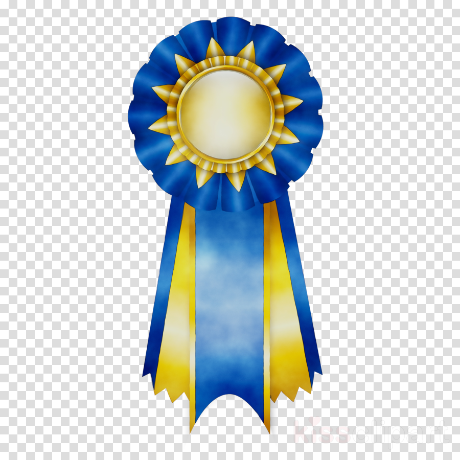 Blue Background Ribbon Clipart Yellow Ribbon Award