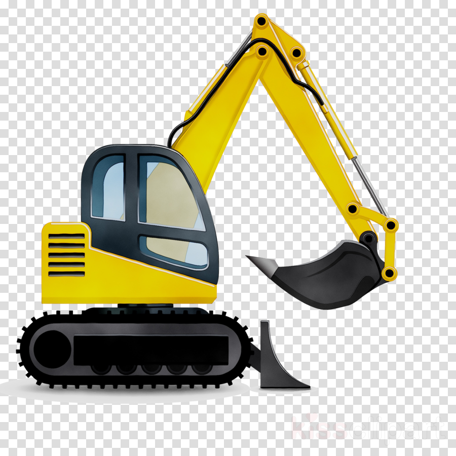 Cartoon Background Clipart Excavator Bulldozer Construction Transparent Clip Art