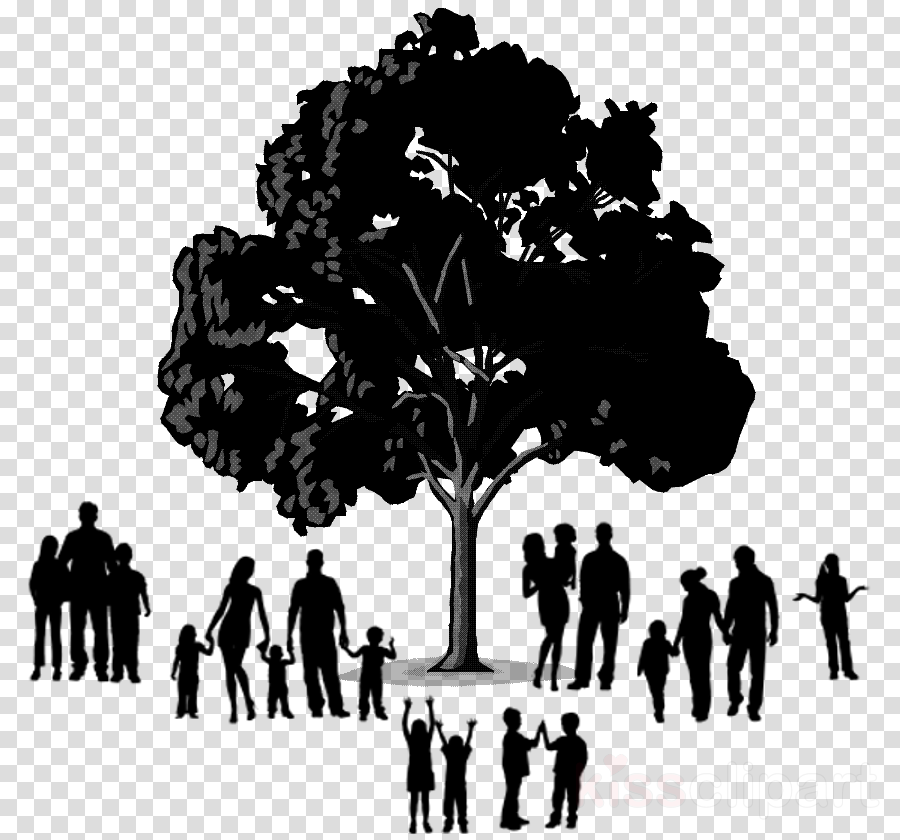 Group Of People Background Clipart Tree Family People Transparent Clip Art