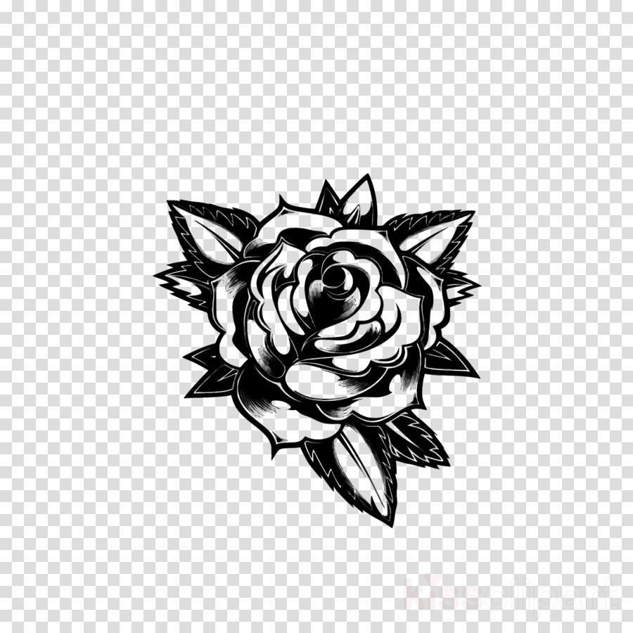 Rose Black And White Clipart White Black Rose Transparent Clip Art