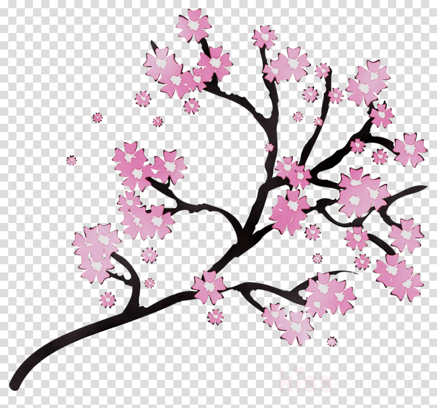 Japanese Cherry Blossom Flower Clipart - e-nirmala