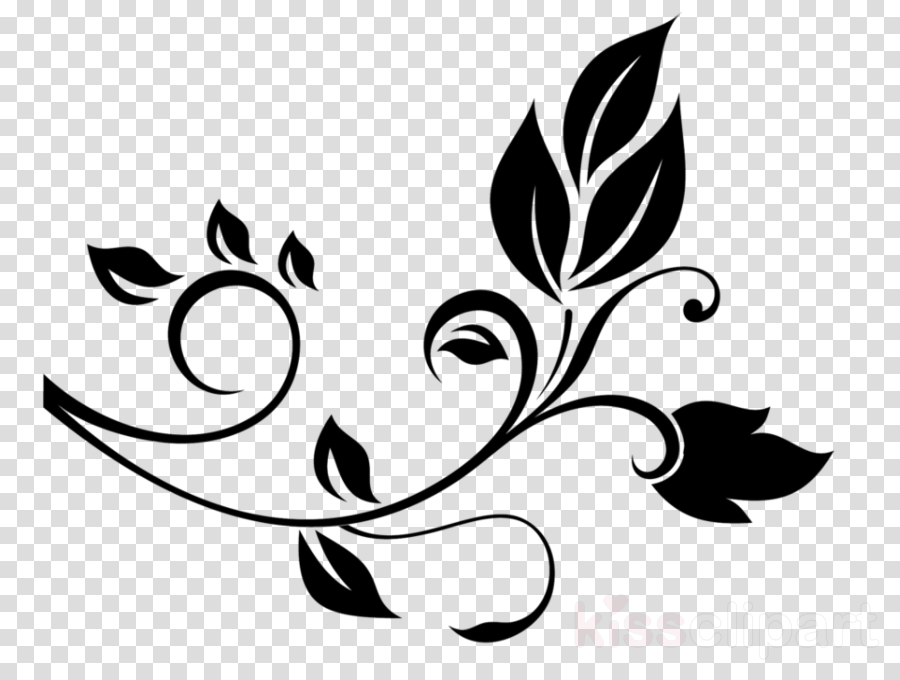 Black And White Flower Clipart Flower Graphics Design Transparent Clip Art