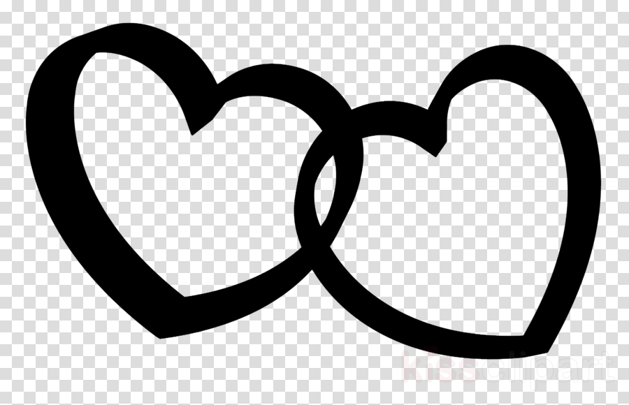 Love Black And White Clipart Heart Silhouette Text Transparent Clip Art