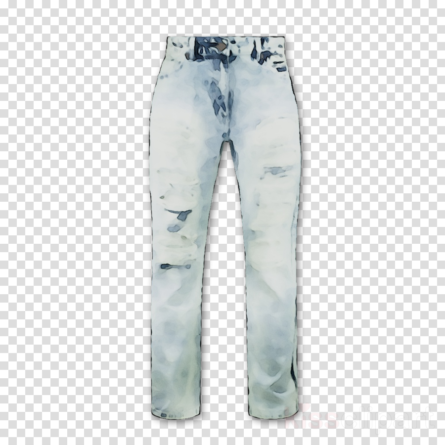 Jeans Cartoon Clipart Clothing White Transparent Clip Art