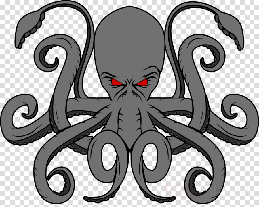 Octopus Cartoon Clipart. 