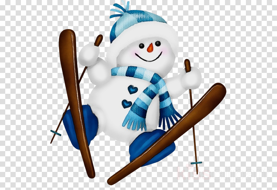 Snowman Clipart Skier Snowman Cartoon Transparent Clip Art