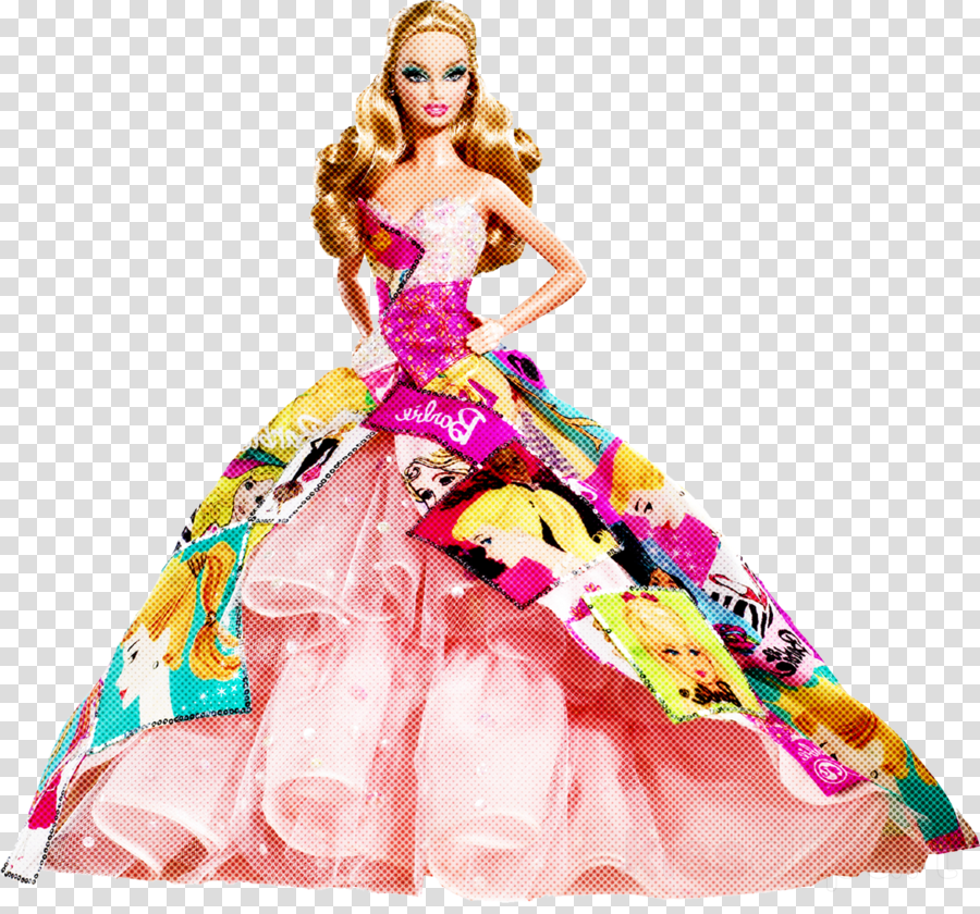 barbie in gown