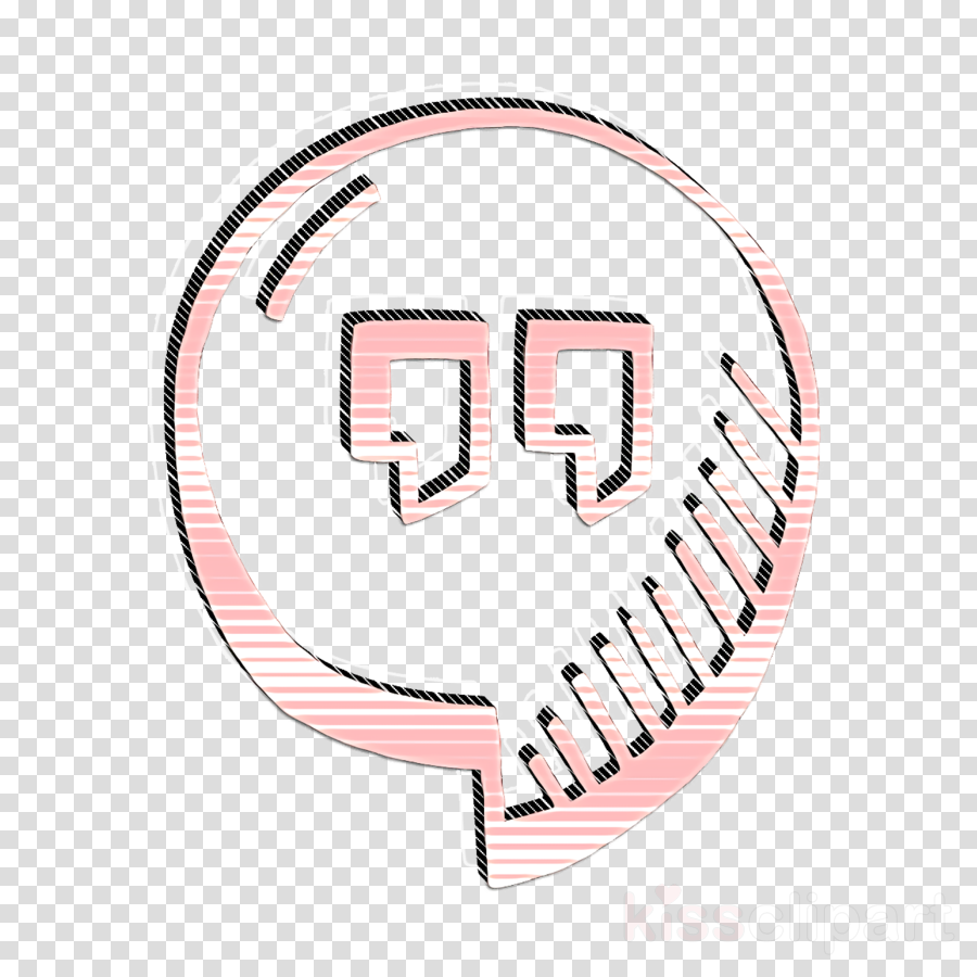 Hand Drawn Icon Hangouts Icon Social Icon Clipart Pink Circle