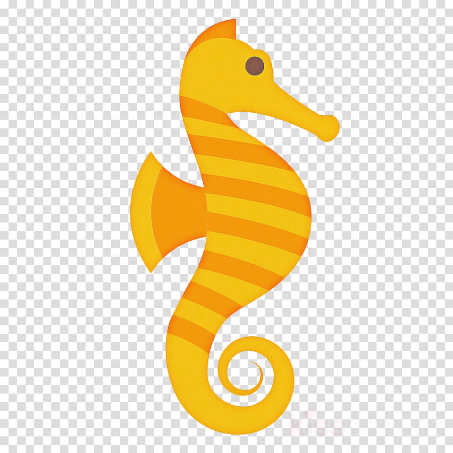 seahorse yellow clip art animal figure fish