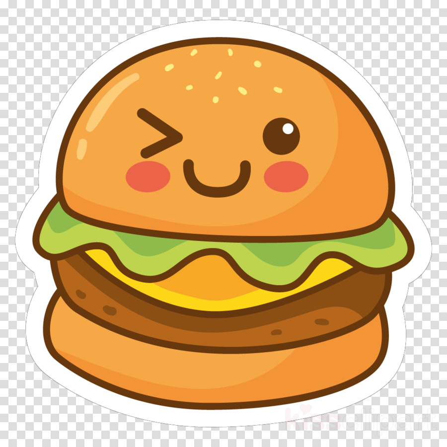 Hamburger Cartoon : Cute Happy Fast Food Hamburger Cartoon Kids Art