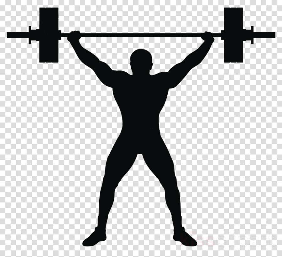 barbell overhead press weightlifting standing physical fitness clipart.