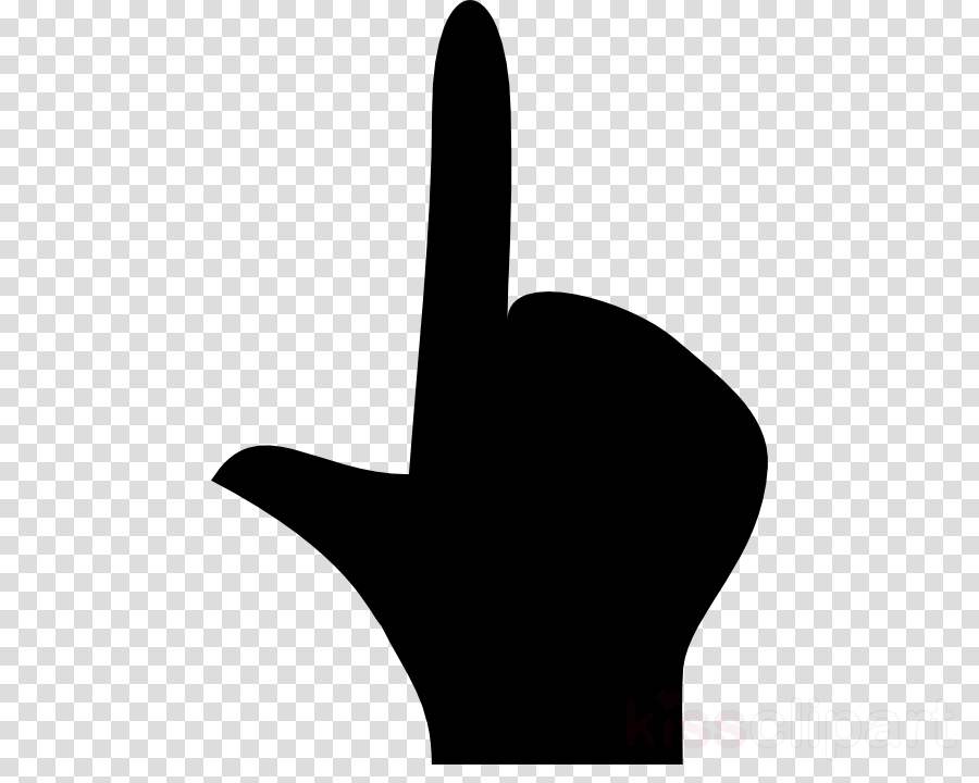 Finger Silhouette Clip Art Hand Black And White Clipart Finger