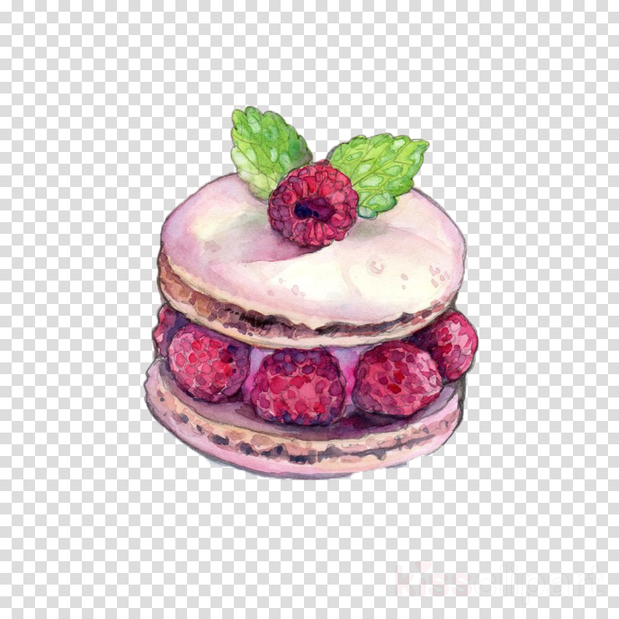 food macaroon pink berry dessert