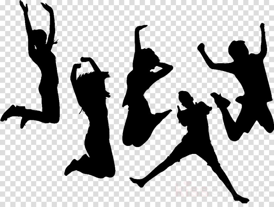 athletic dance move silhouette dancer happy jumping Clipart. athletic dance m...