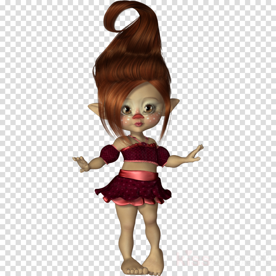 cartoon doll toy animation brown hair