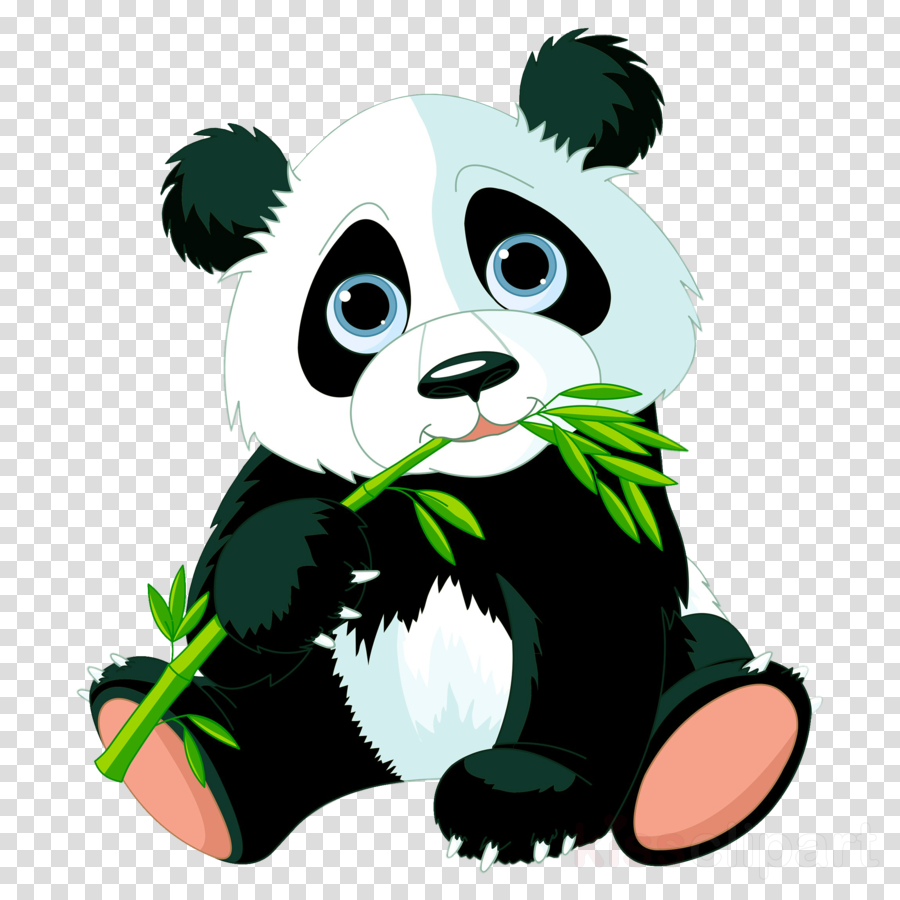 Panda Clipart Bear Green Cartoon Transparent Clip Art