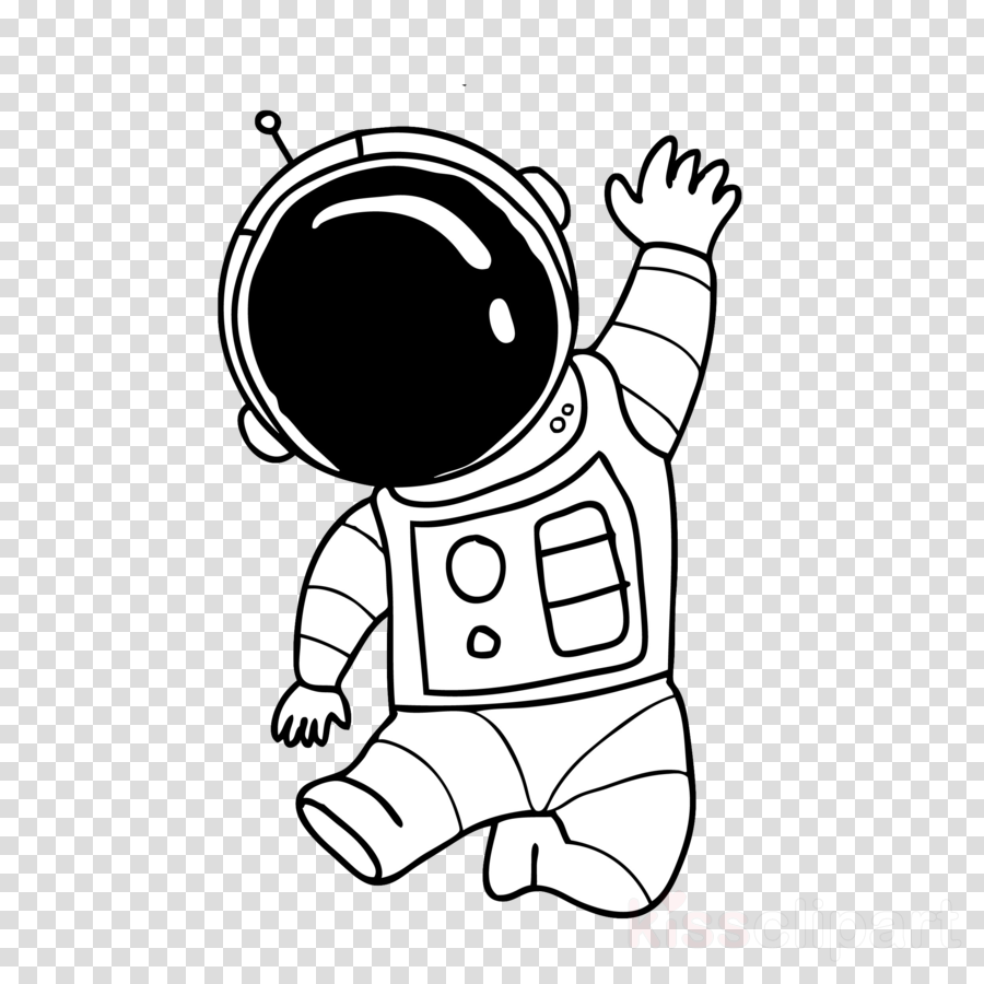 Astronaut clipart - Line Art, White, Astronaut, transparent clip art