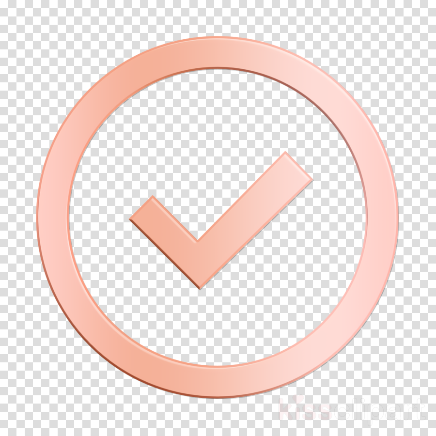 Smartphone Essentials Icon Tick Icon Done Icon Clipart Pink Circle Peach Transparent Clip Art