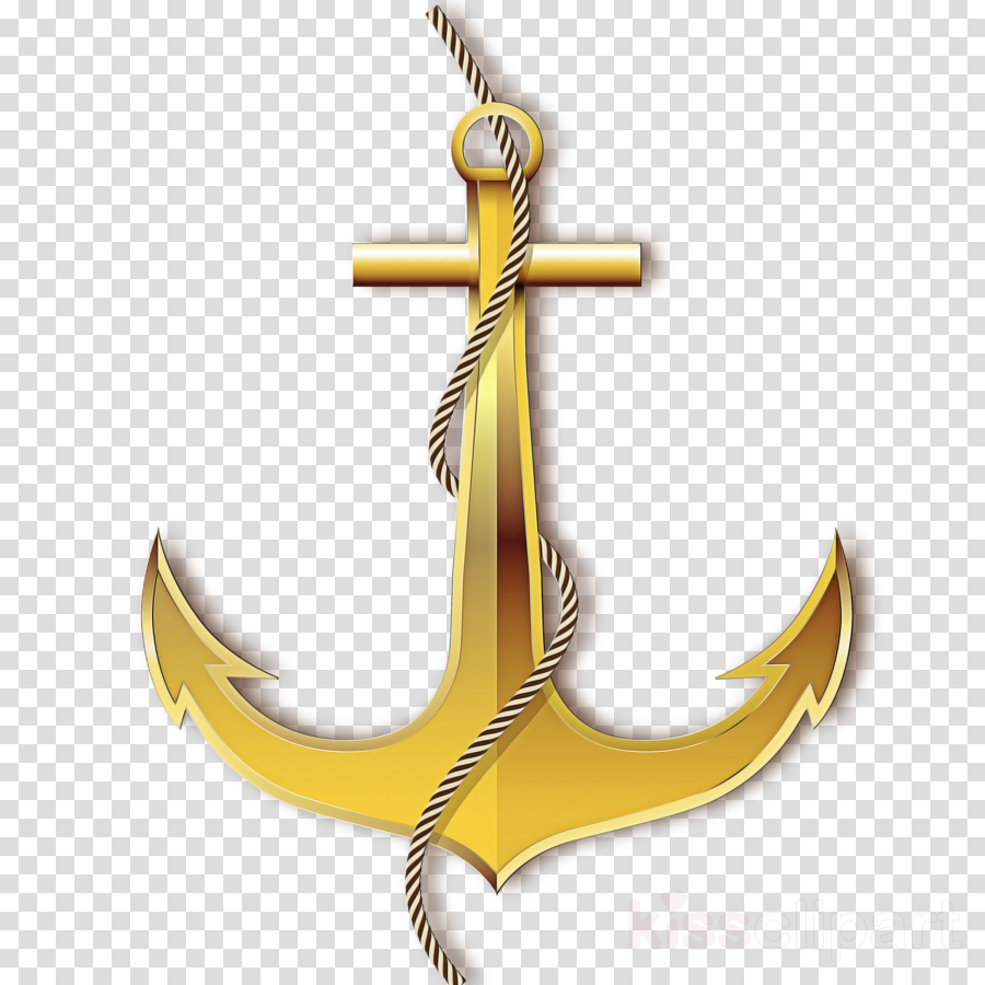 Transparent Gold Anchor Logo