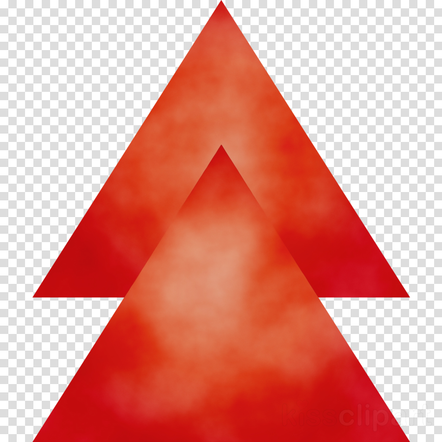 red triangle triangle cone red flag