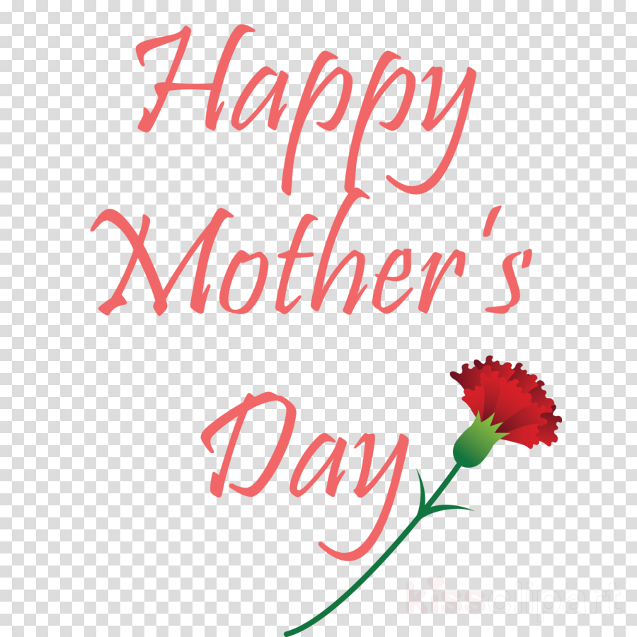 Mothers Day Calligraphy Happy Mothers Day Calligraphy Clipart Text Red Flower Transparent Clip Art