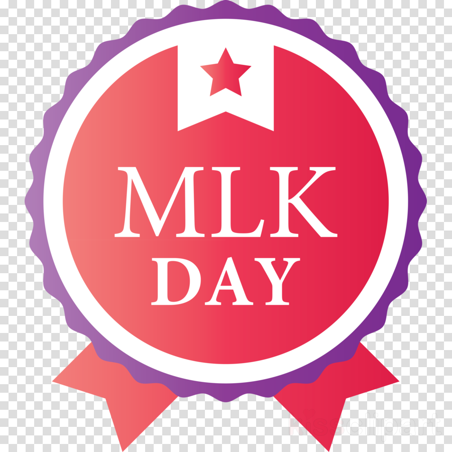 Mlk Day Martin Luther King Jr Day Clipart Logo Pink Label Transparent Clip Art