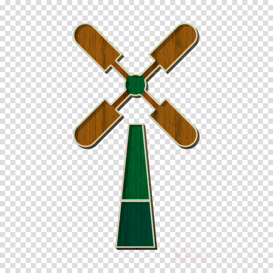 Cultivation Icon Windmill Icon Eolic Icon Clipart Green Ceiling
