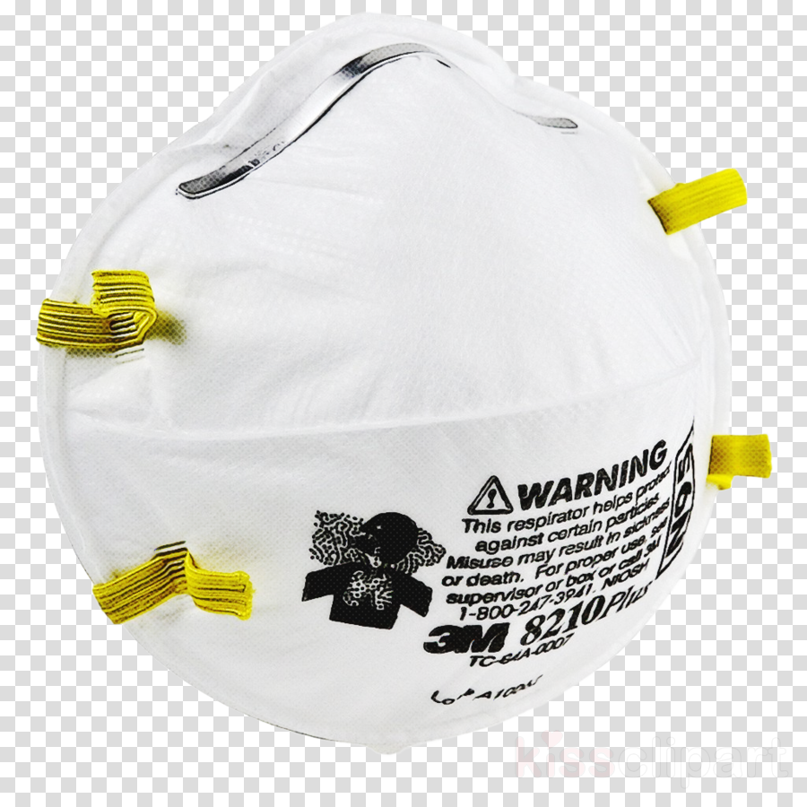 Download N95 Surgical Mask Clipart Yellow Helmet Headgear Transparent Clip Art PSD Mockup Templates