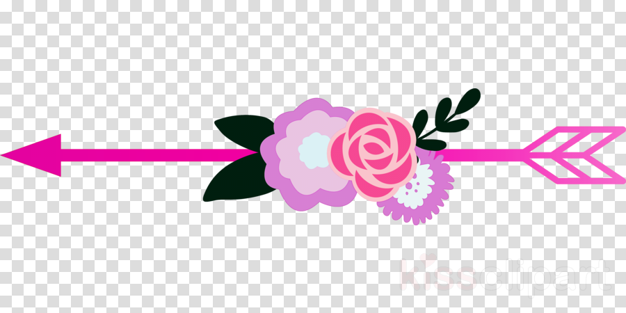 Wedding Arrow Flower Arrow Flowers Clipart Pink Violet Purple Transparent Clip Art