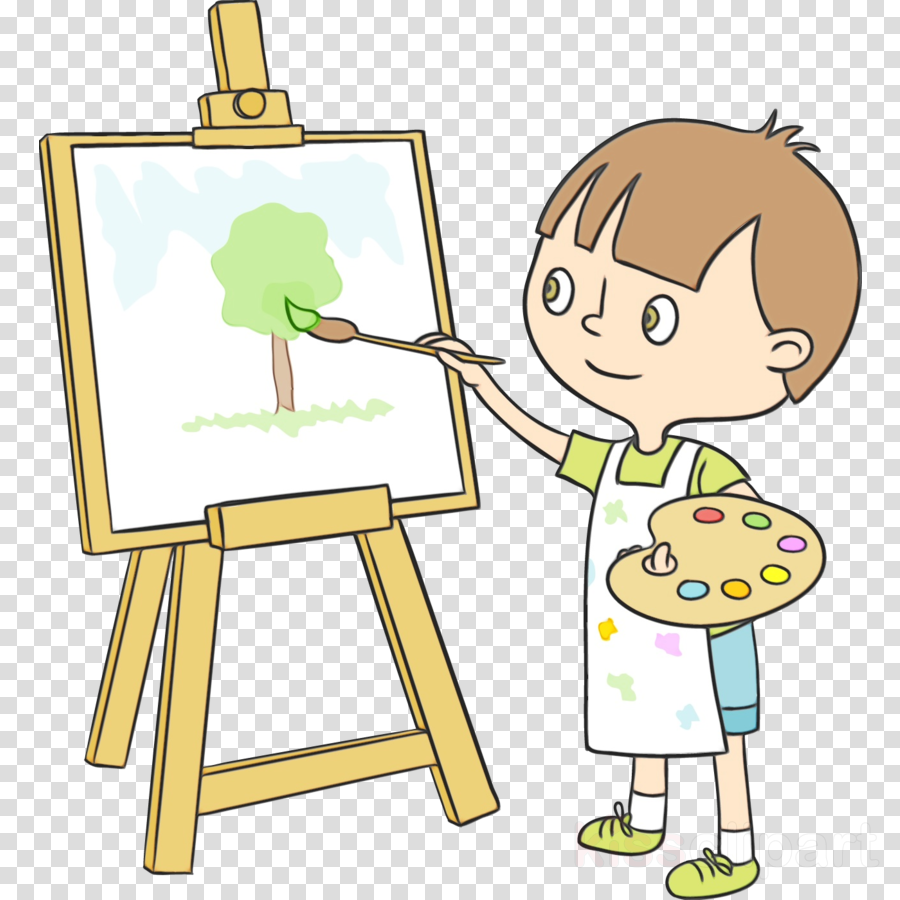Download Easel Coloring Book Drawing Painting Cartoon Clipart Easel Coloring Book Drawing Transparent Clip Art