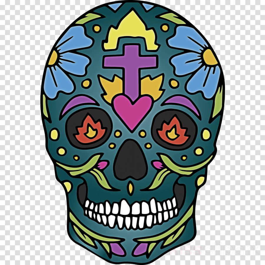 skull mexico Cinco de Mayo clipart - Skull Art, Calavera ...