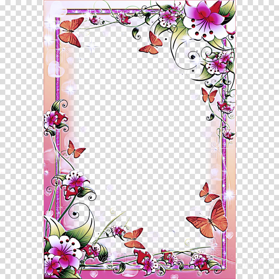lily flower frame floral frame