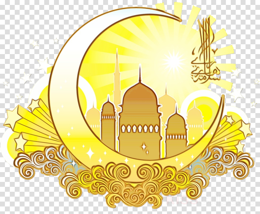Modern Arabic Of Eid Al Fitri With Lantern Sign