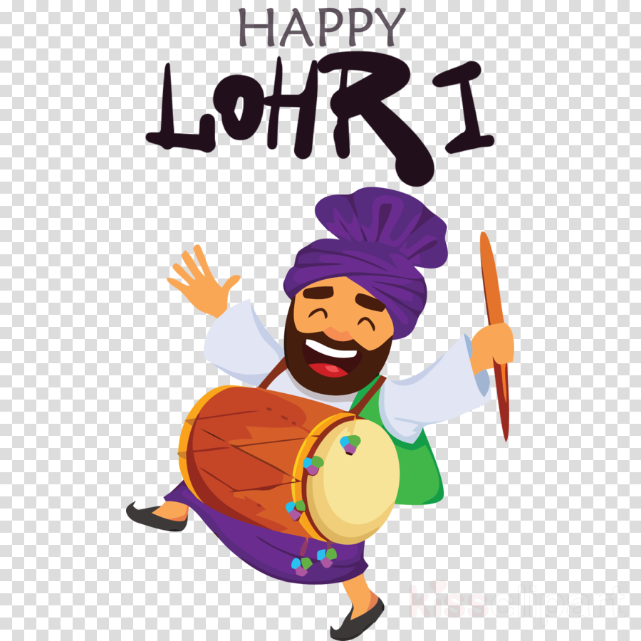 Happy Lohri clipart - Bhangra, Cartoon, Folk Music Of Punjab ...
