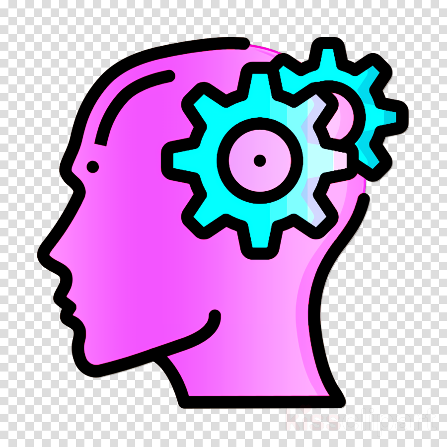 Brain icon Human mind icon Thinking icon