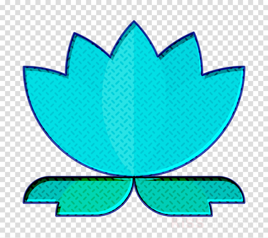 Lotus flower icon Spiritual icon Yoga icon