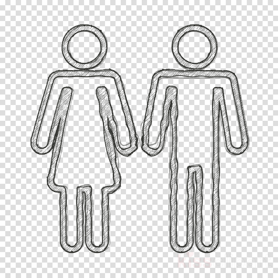 Female and male shapes silhouettes outlines icon people icon Male icon