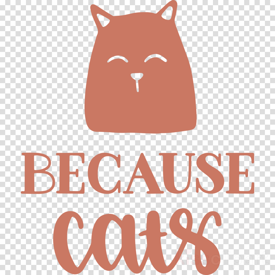 Because Cats Clipart Cat Logo Dog Transparent Clip Art